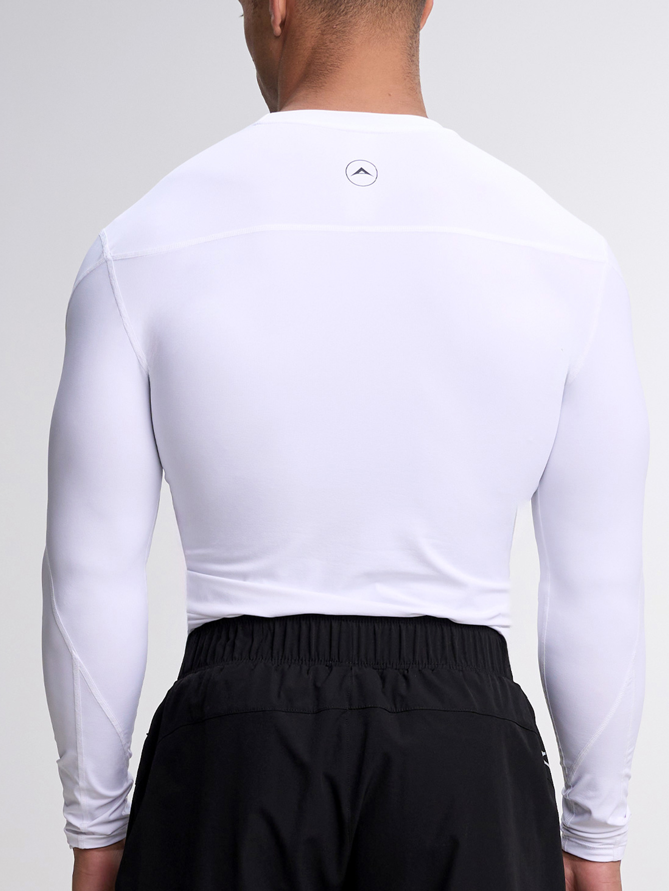 Men's Compression Tight Fitting Performnace Gym Stretchy Weightlifting Running Long Sleeve