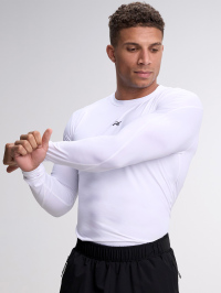 Men's Compression Tight Fitting Performnace Gym Stretchy Weightlifting Running Long Sleeve