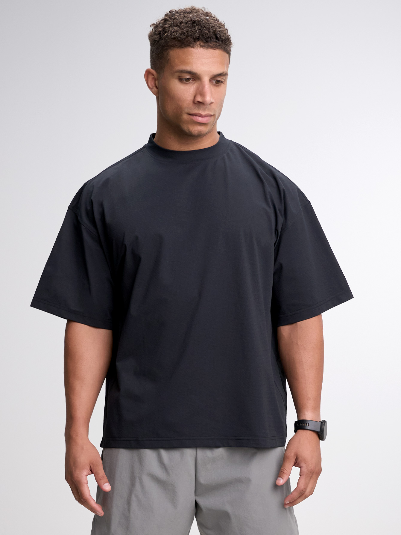 Men's Casual Versatile Letter Print Oversized Sports T-Shirt