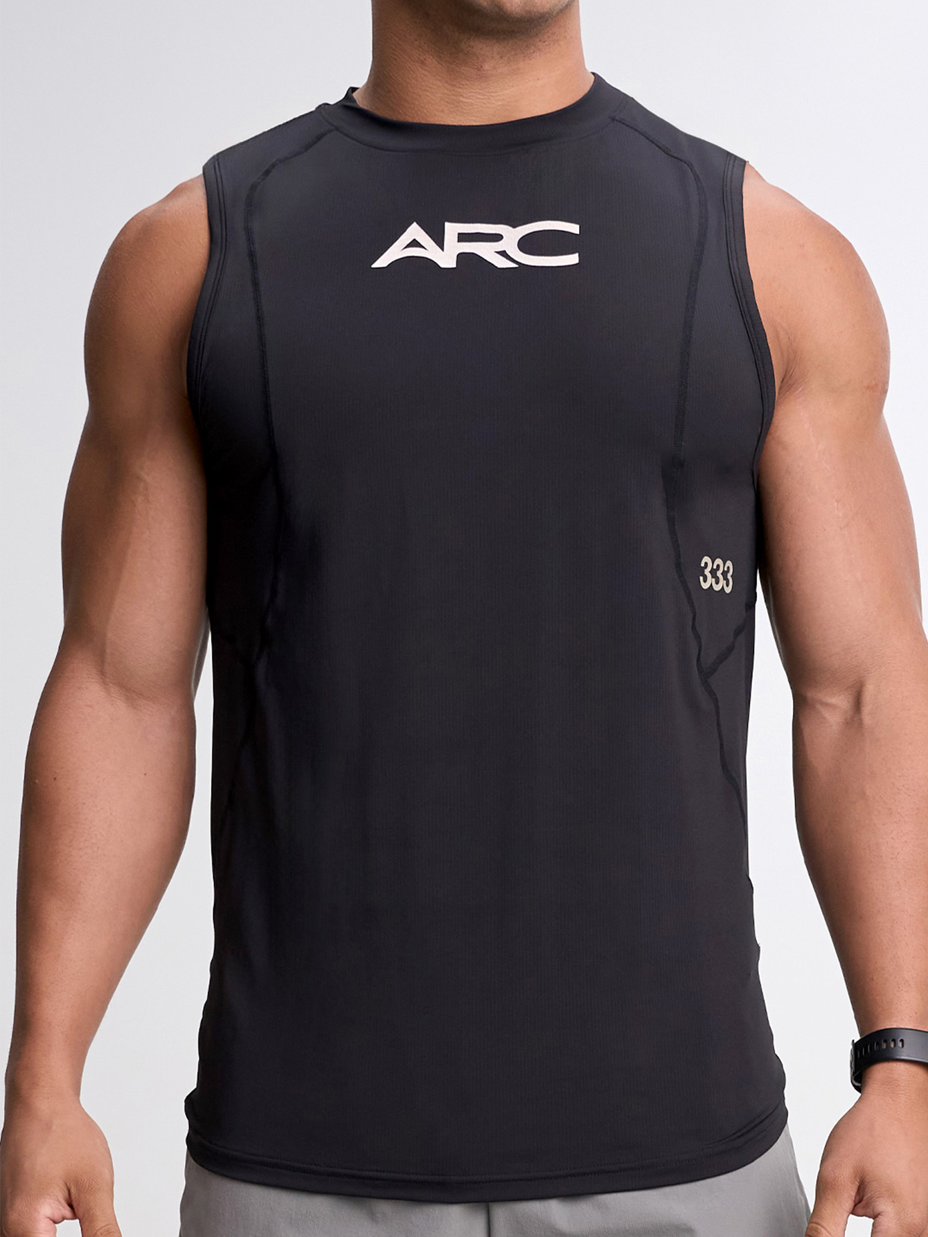 Men's Letter Print Round Neck Casual Versatile Tank Top