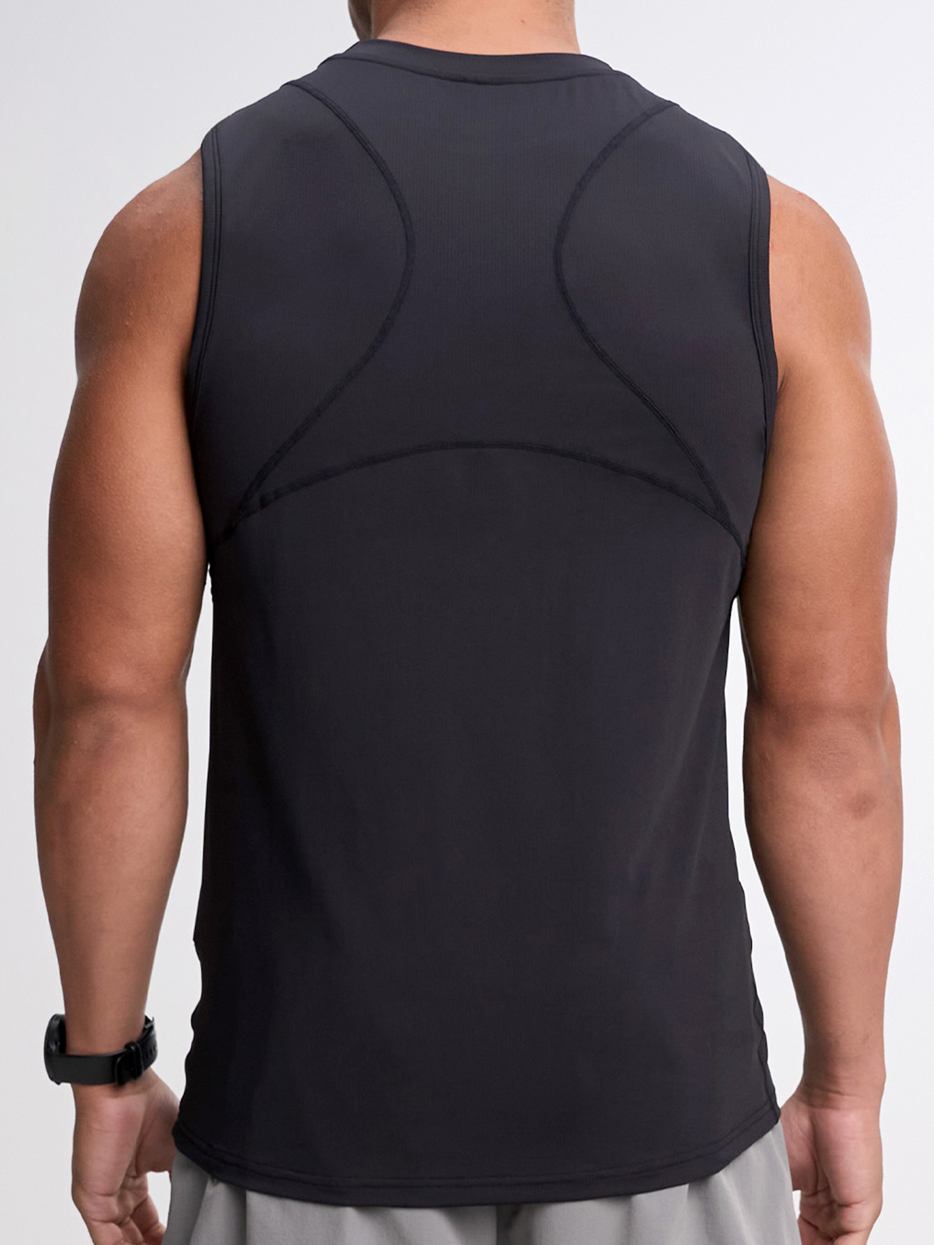 Men's Letter Print Round Neck Casual Versatile Tank Top