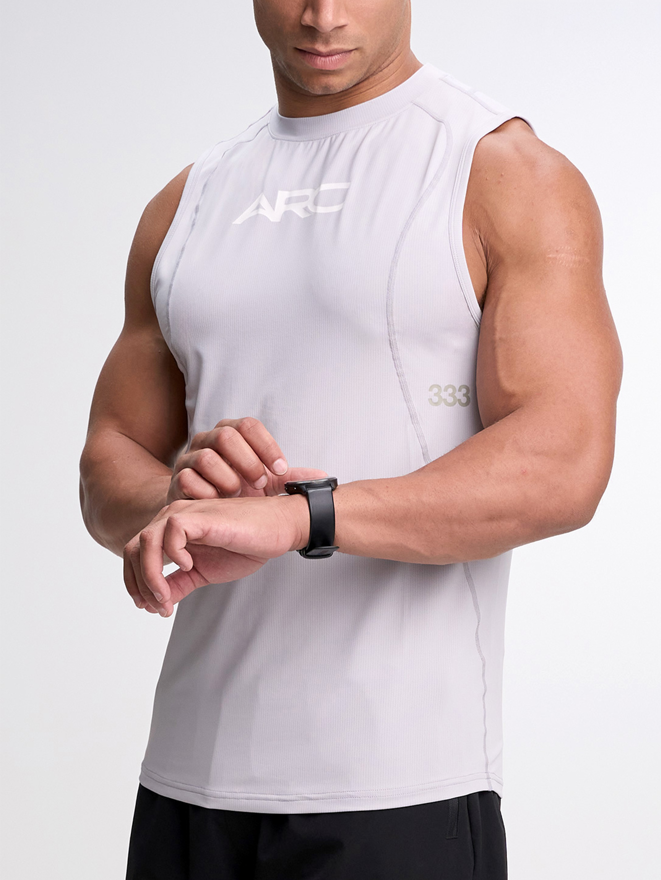 Men's Letter Print Round Neck Casual Versatile Tank Top