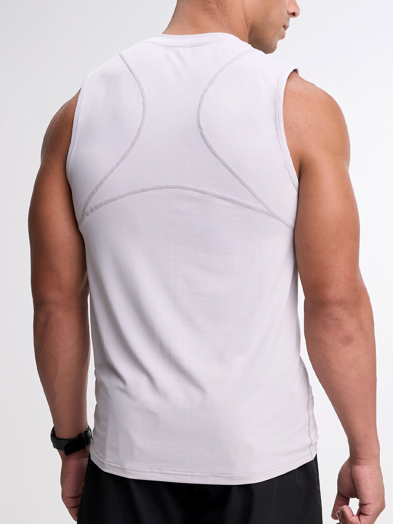 Men's Letter Print Round Neck Casual Versatile Tank Top