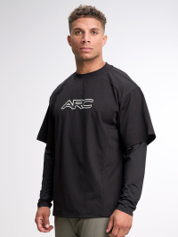 Men's Loose Fit Raglan Sleeve Casual 2 In 1 T-Shirt