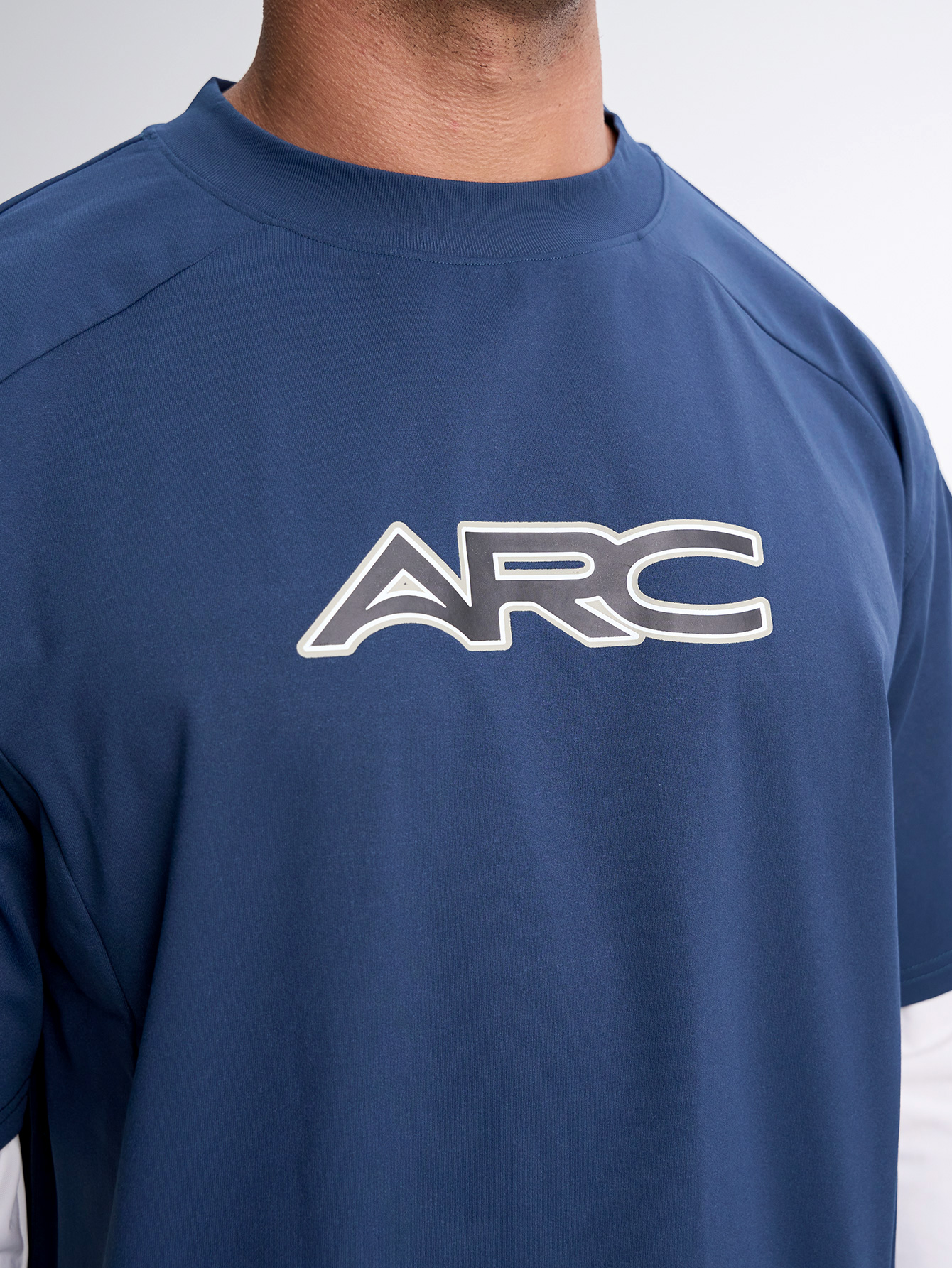 Men's Loose Fit Raglan Sleeve Casual 2 In 1 T-Shirt