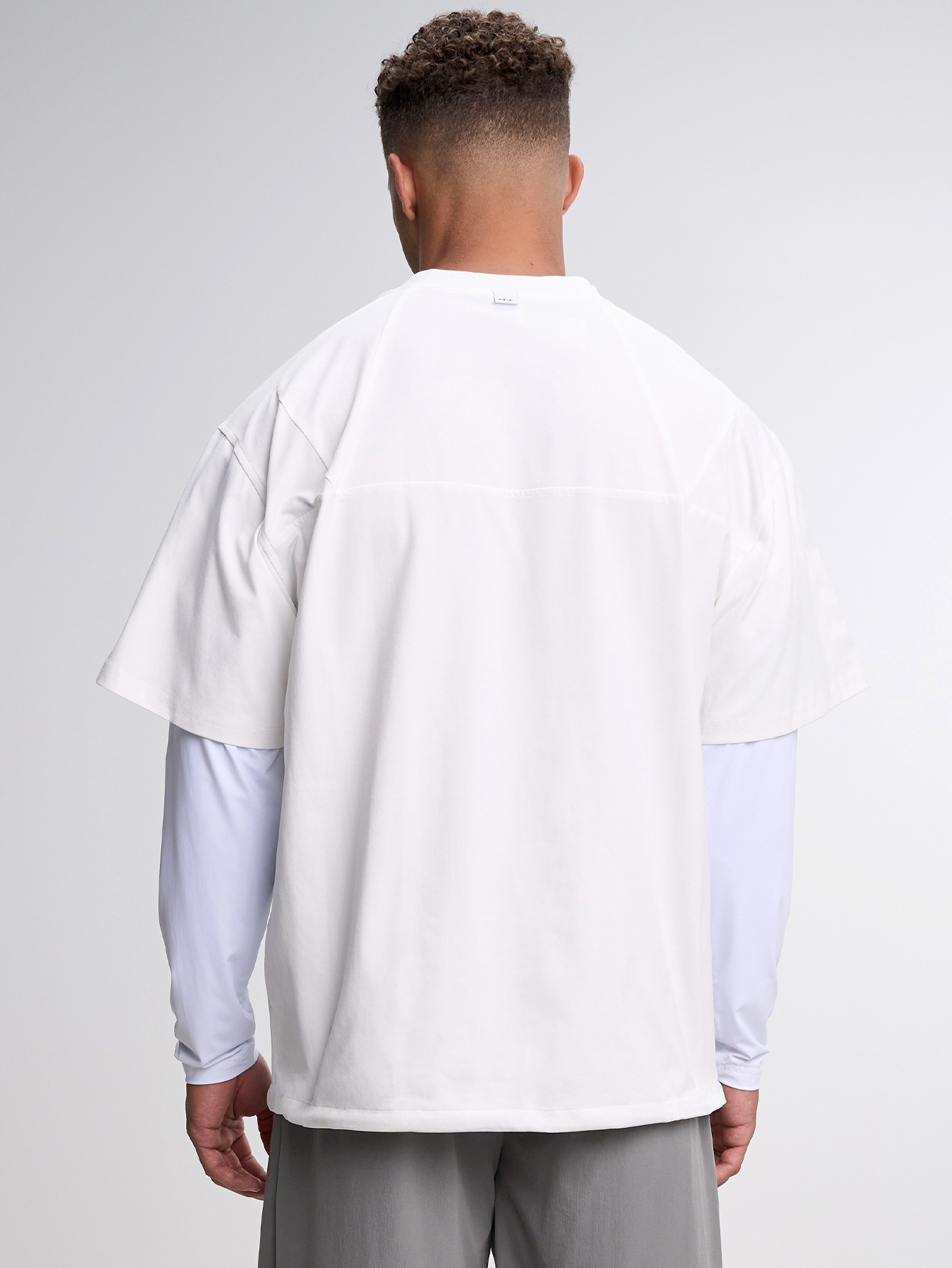 Men's Loose Fit Raglan Sleeve Casual 2 In 1 T-Shirt