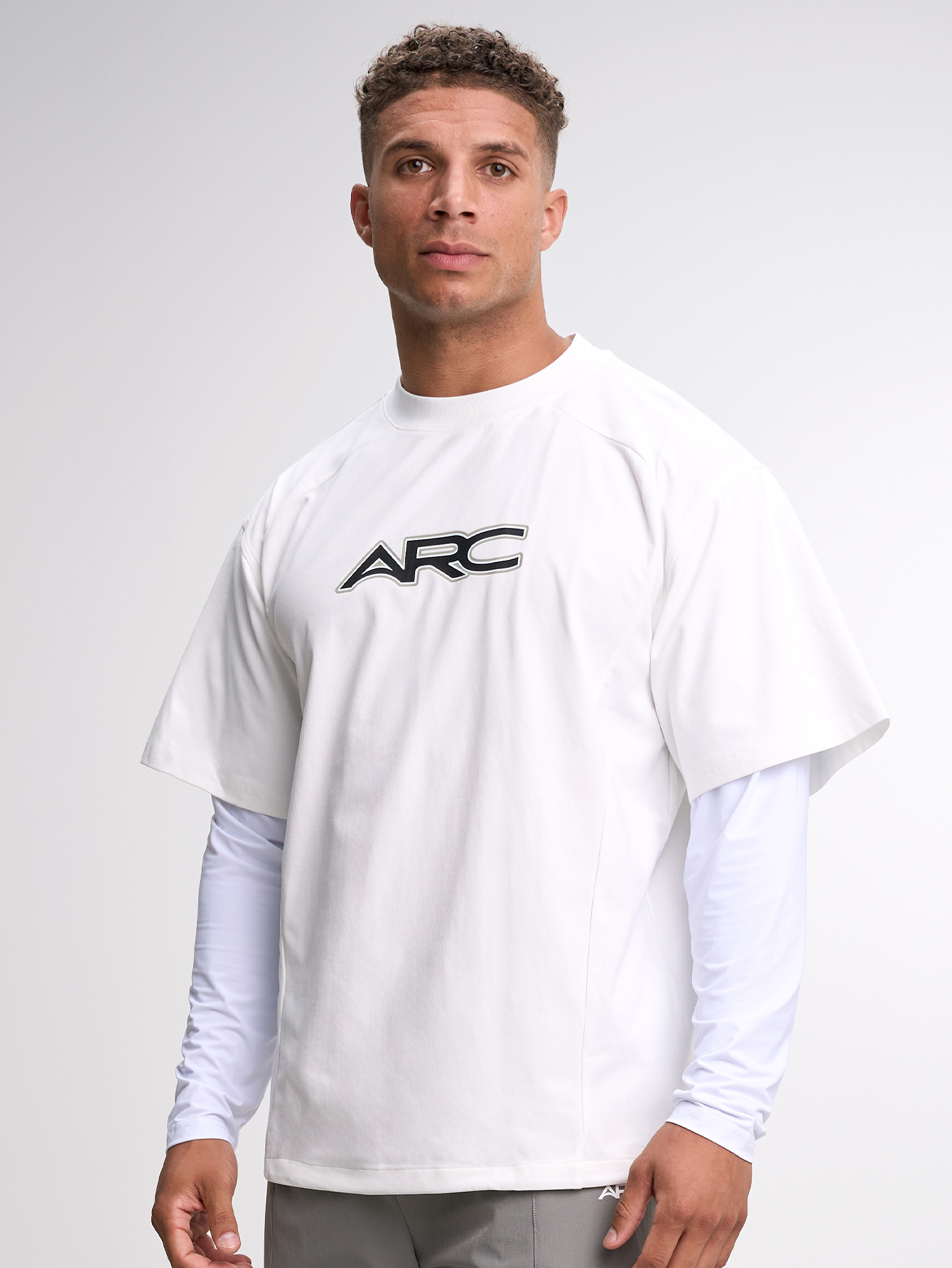 Men's Loose Fit Raglan Sleeve Casual 2 In 1 T-Shirt