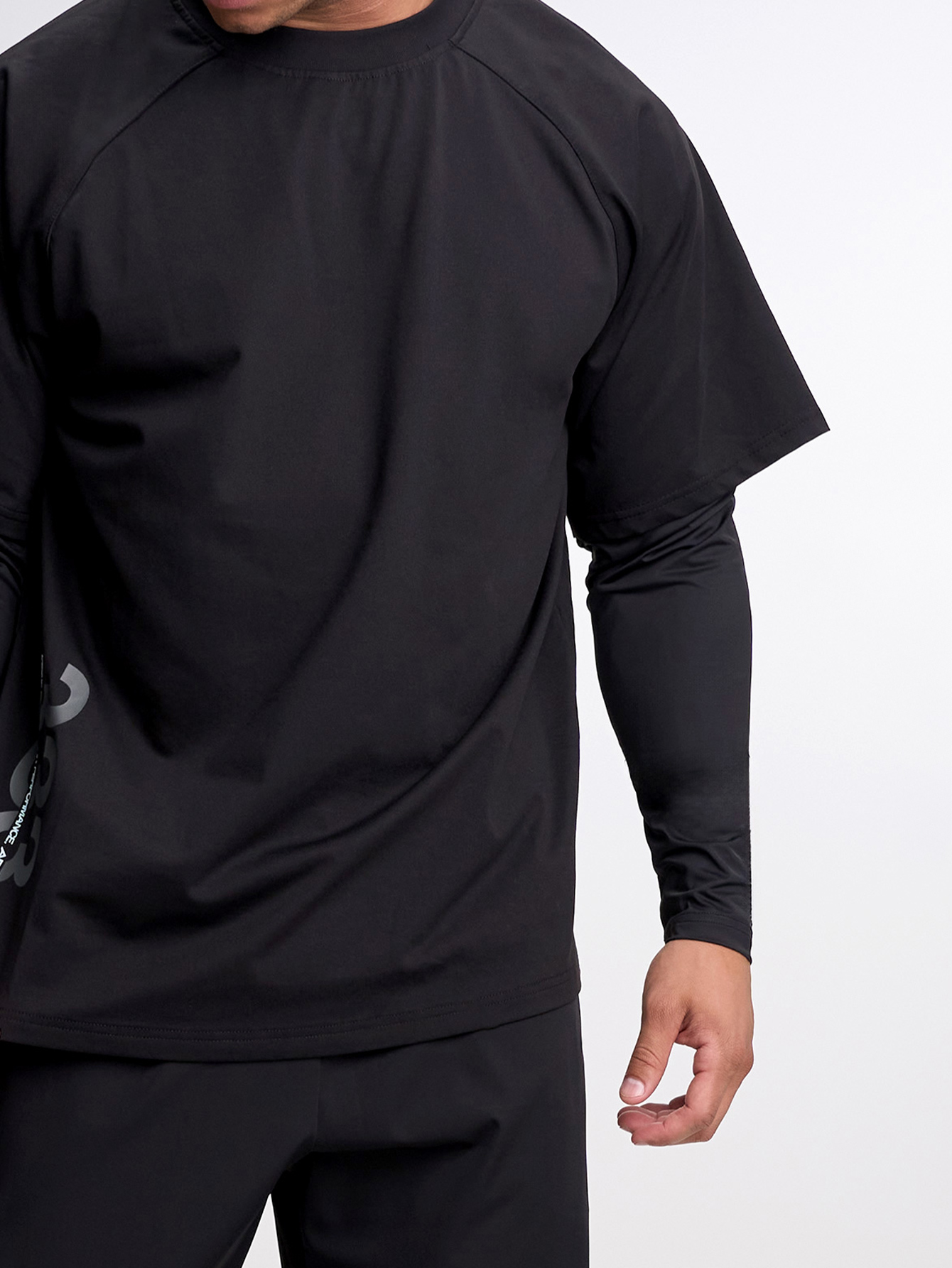 Men's Loose Fit Raglan Sleeve Casual Hybrid T-Shirt