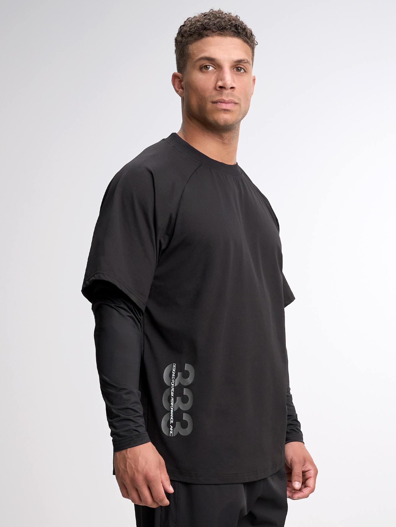 Men's Loose Fit Raglan Sleeve Casual Hybrid T-Shirt