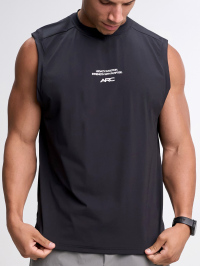 Men's Casual Letter Print Sports Tank Top Versatile Performance Cap Sleeve Running Weightlifting Gym