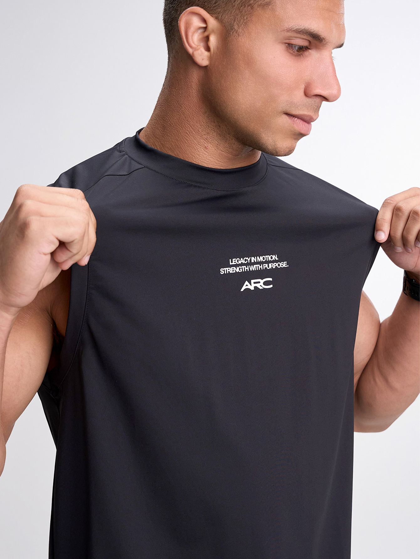 Men's Casual Letter Print Sports Tank Top Versatile Performance Cap Sleeve Running Weightlifting Gym