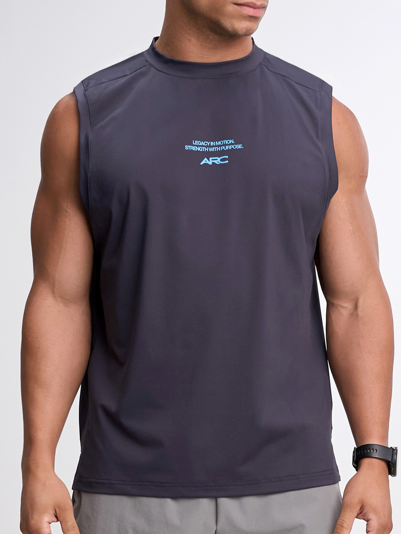 Men's Casual Letter Print Sports Tank Top Versatile Performance Cap Sleeve Running Weightlifting Gym