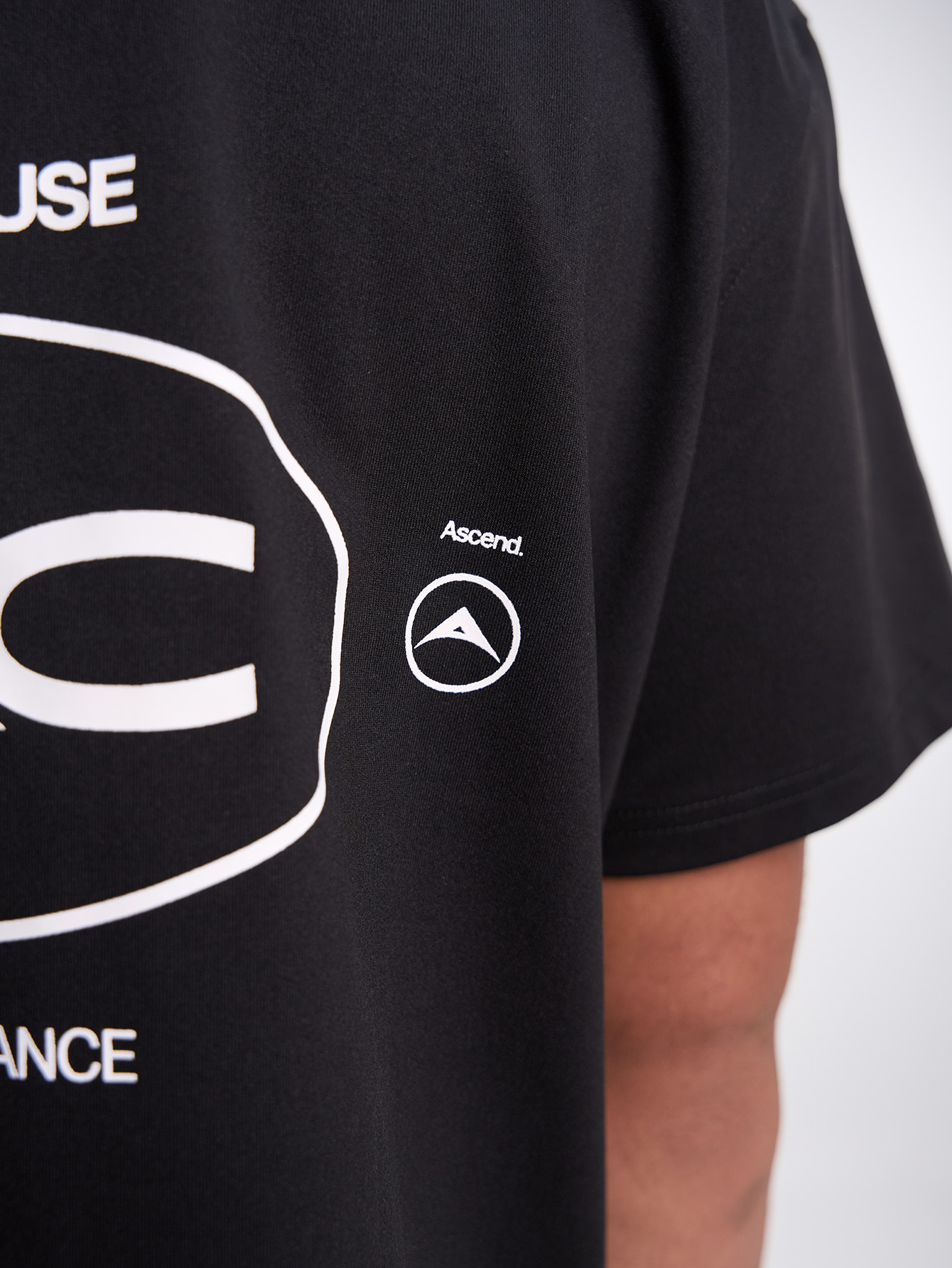 Men's Casual Versatile Letter Print Short Sleeve T-Shirt ARC1096-BLK-Black