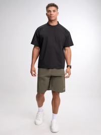 Men's Casual Versatile Letter Print Short Sleeve T-Shirt ARC1096-BLK-Black