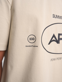 Men's Casual Versatile Letter Print Short Sleeve T-Shirt ARC1096-TFU-Tofu, Apricot Color