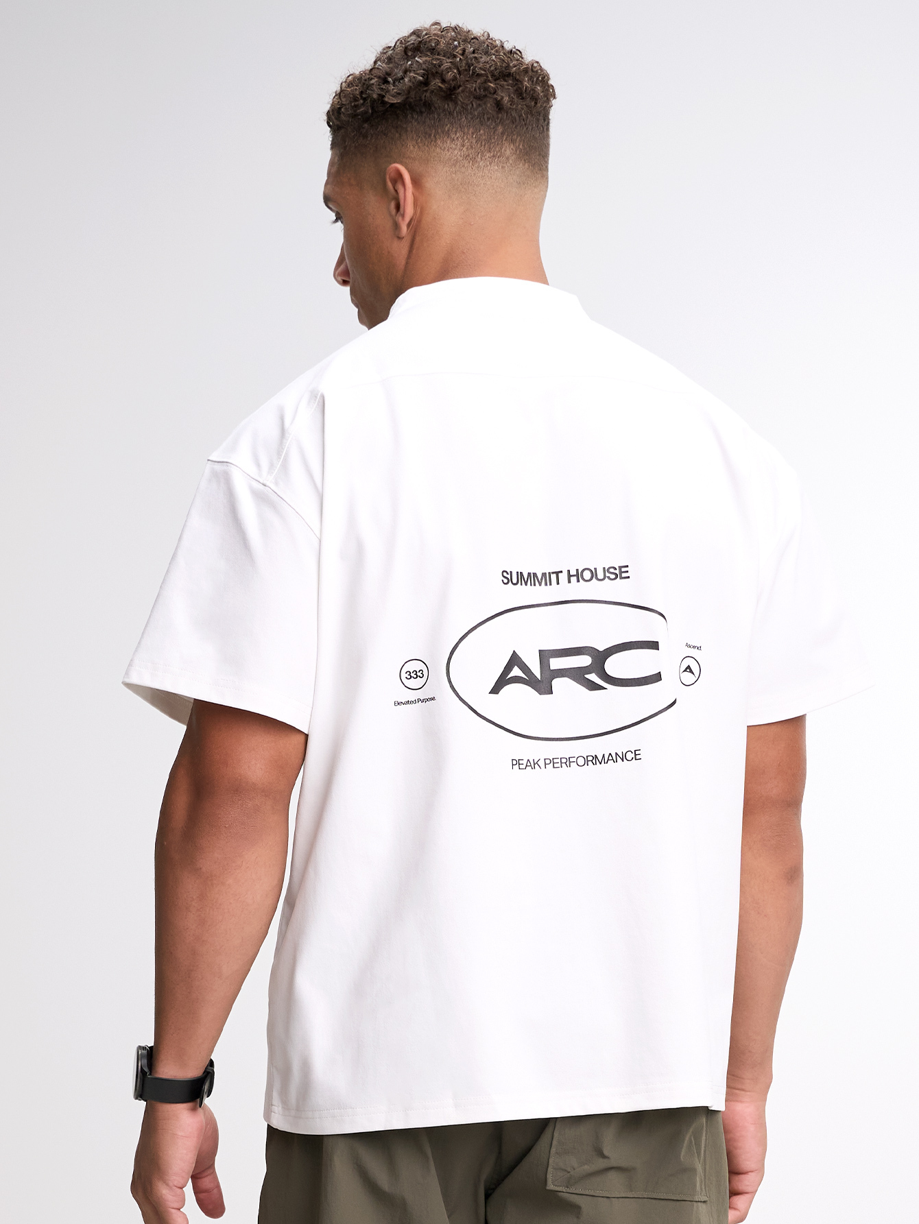 Men's Casual Versatile Letter Print Short Sleeve T-Shirt ARC1096-WHT-White