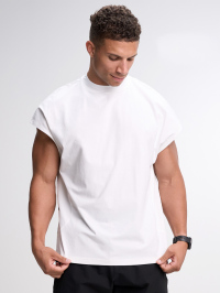 Men's Letter Print Round Neck Raglan Sleeve Casual Loose T-Shirt