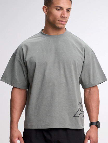 Men's Casual Versatile Letter Print Oversized Sports T-Shirt