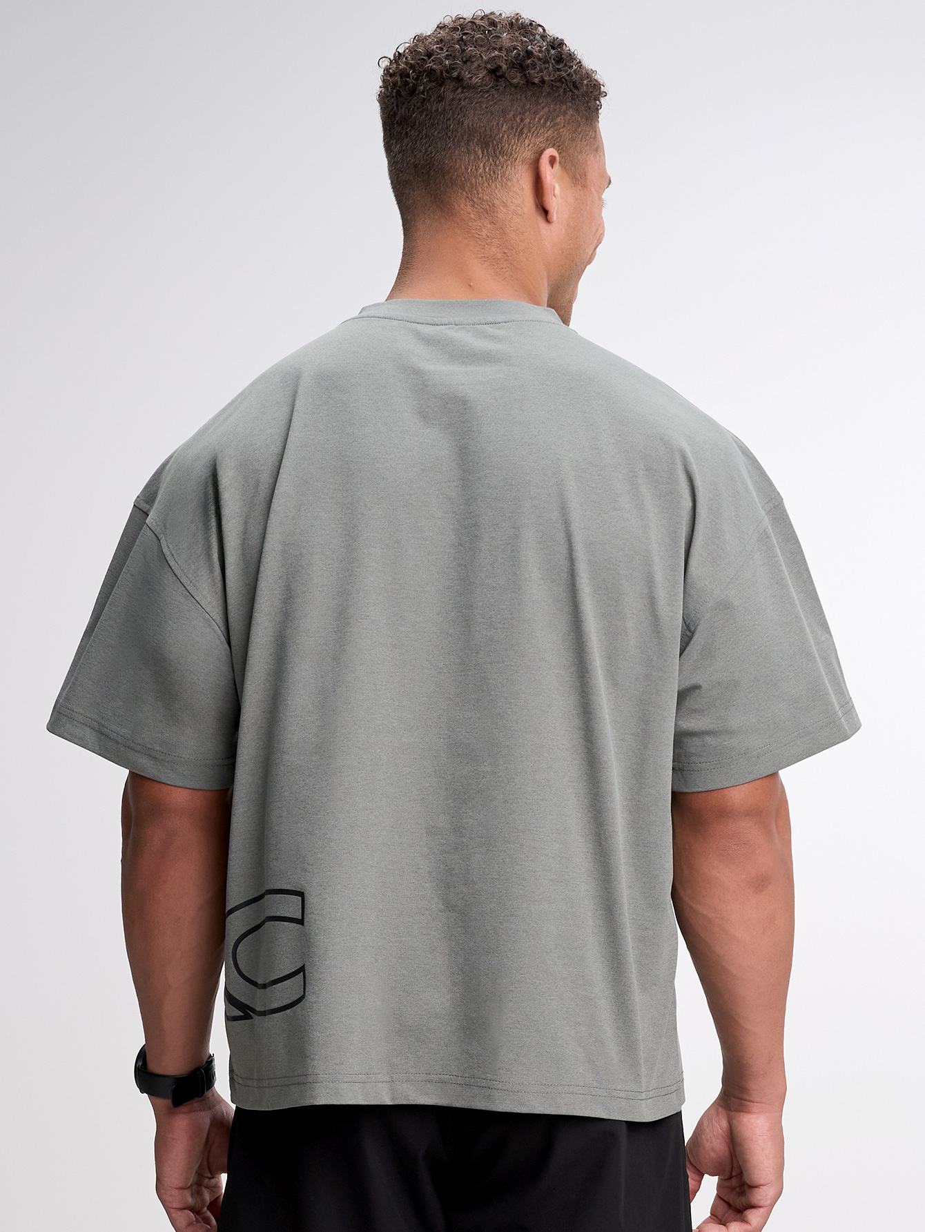 Men's Casual Versatile Letter Print Oversized Sports T-Shirt