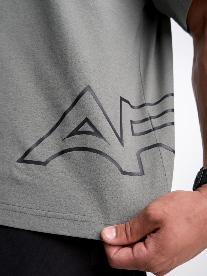 Men's Casual Versatile Letter Print Oversized Sports T-Shirt
