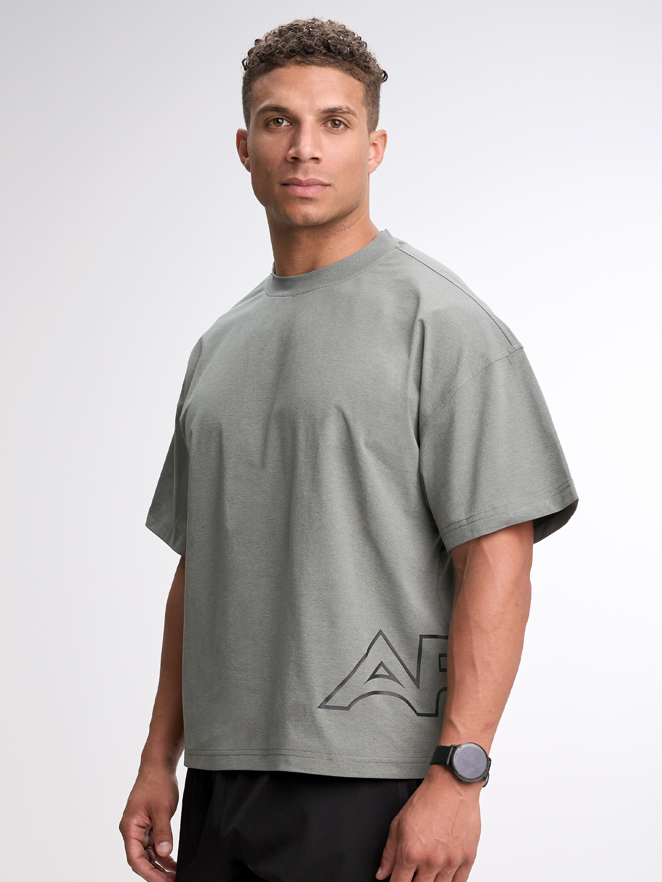 Men's Casual Versatile Letter Print Oversized Sports T-Shirt