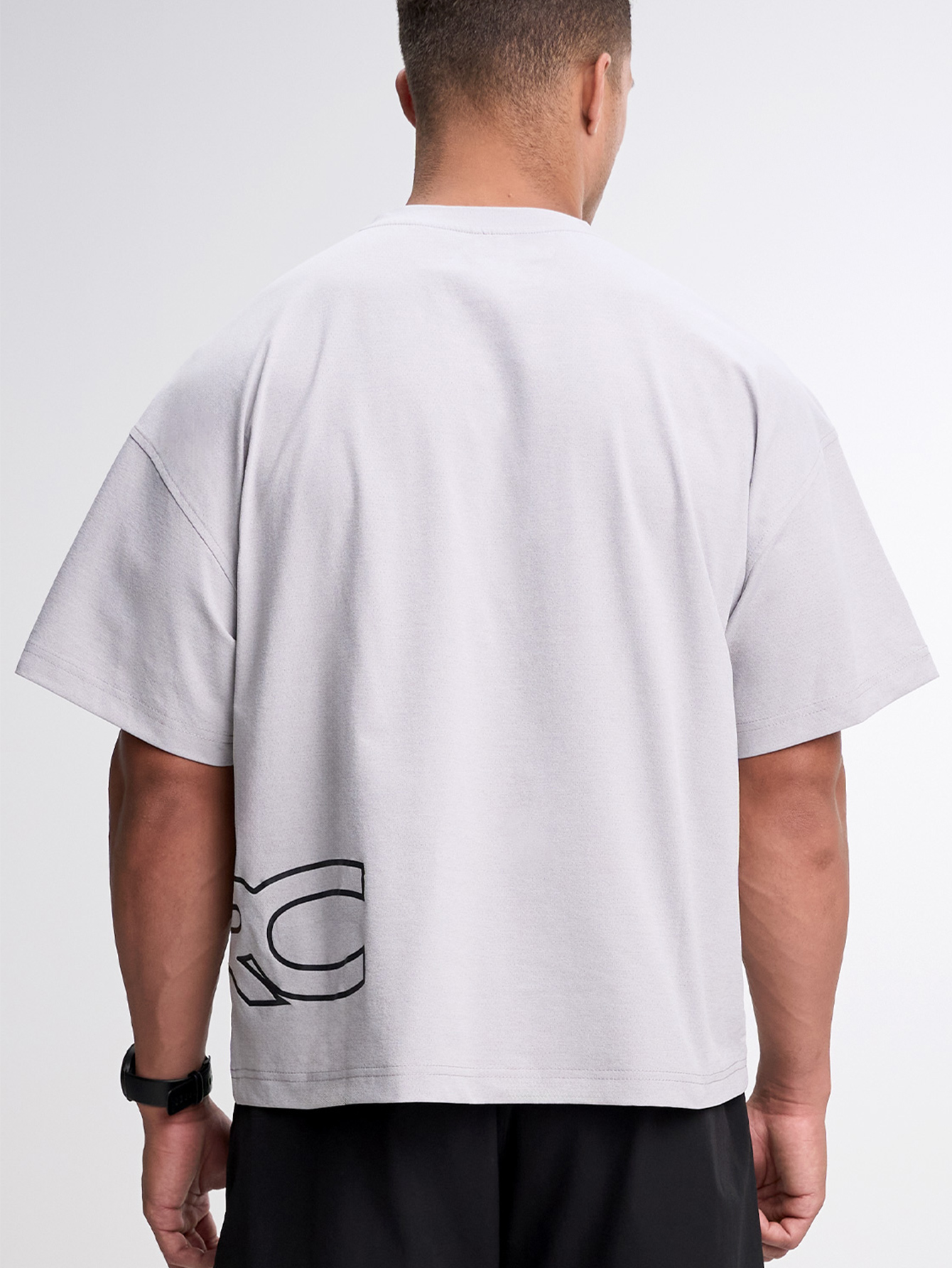 Men's Casual Versatile Letter Print Oversized Sports T-Shirt
