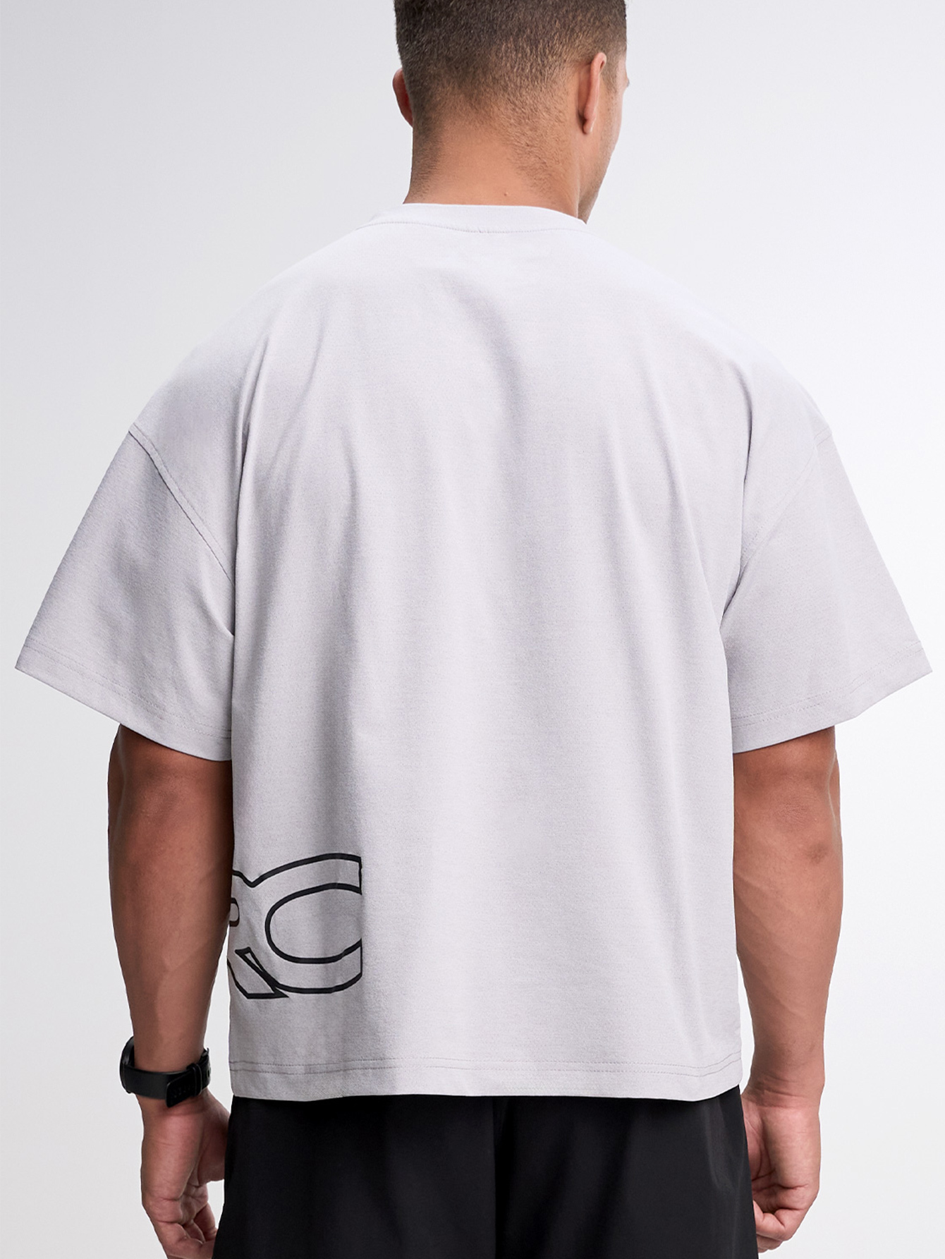 Men's Casual Versatile Letter Print Oversized Sports T-Shirt