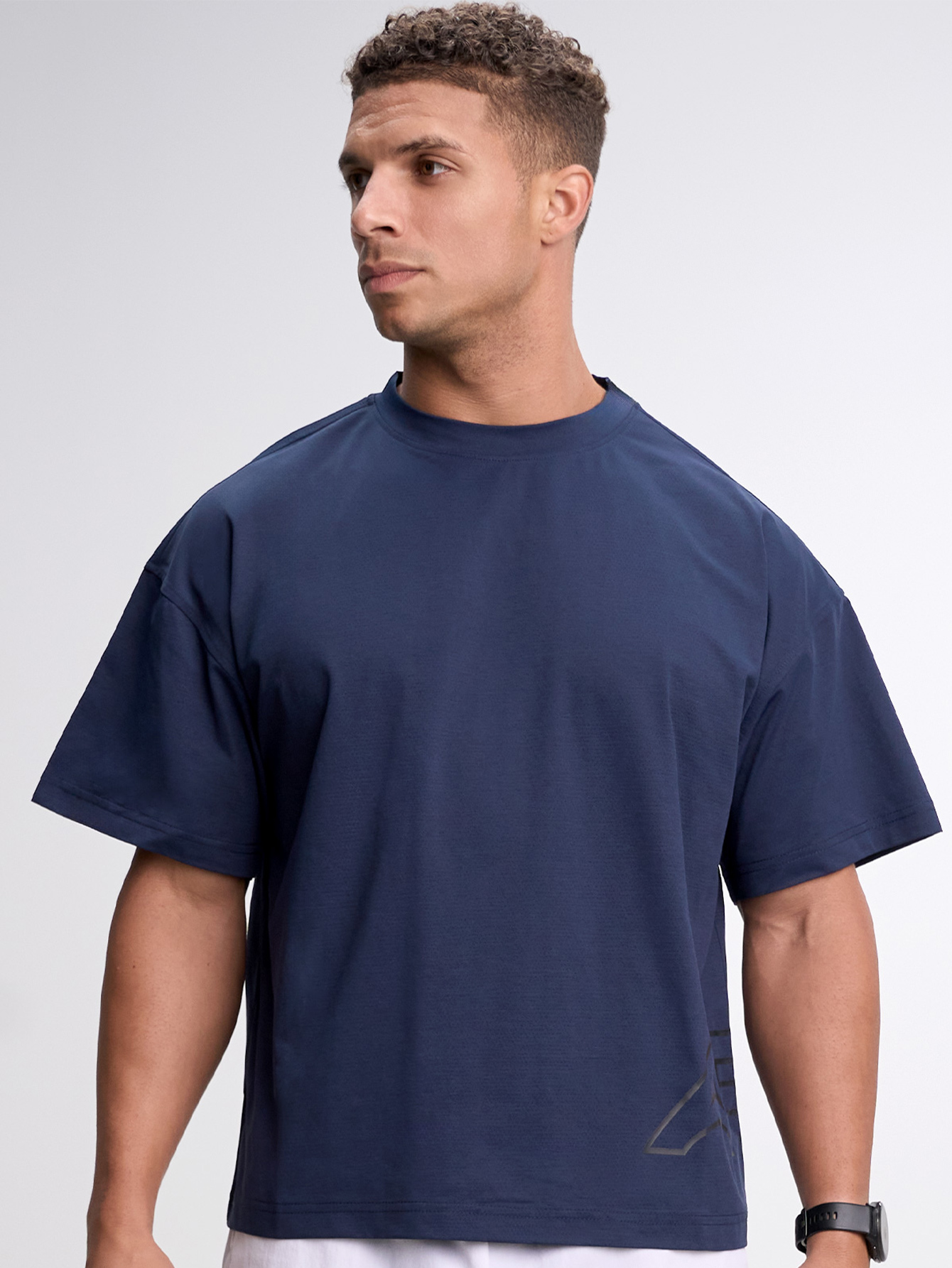 Men's Casual Versatile Letter Print Oversized Sports T-Shirt