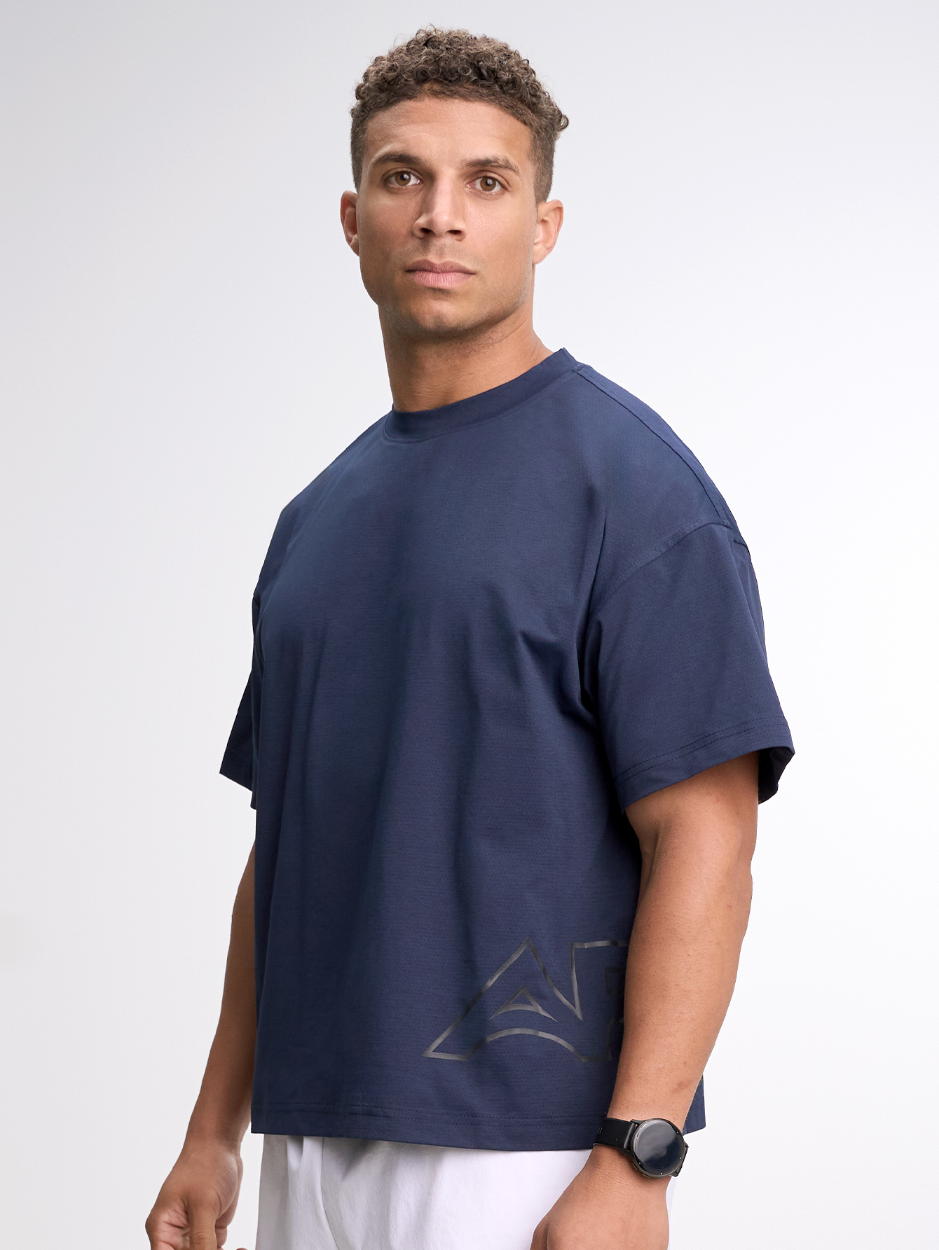 Men's Casual Versatile Letter Print Oversized Sports T-Shirt