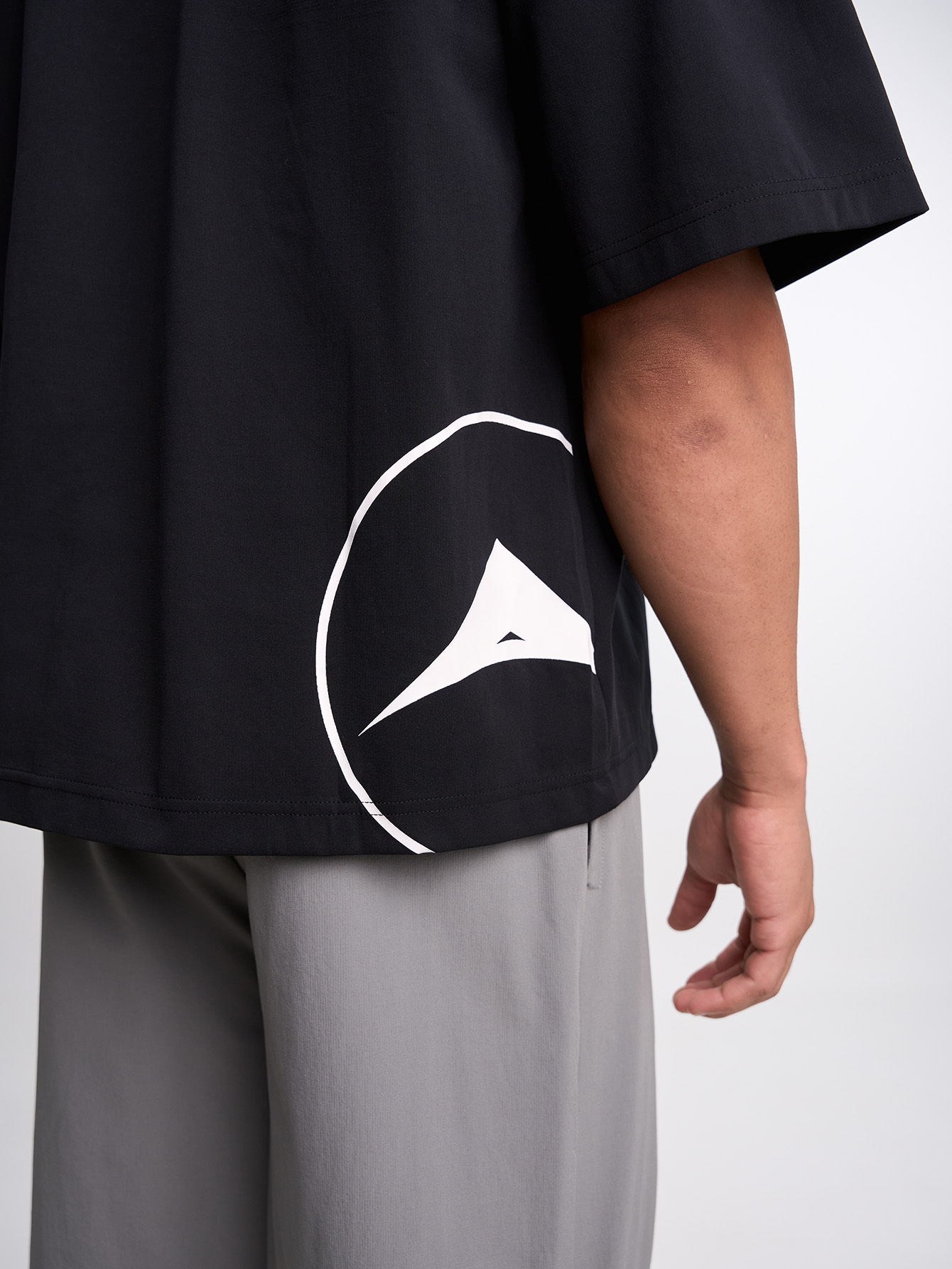 Men's Casual Versatile Letter Print Oversized Sports T-Shirt Button Down