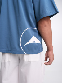 Men's Casual Versatile Letter Print Oversized Sports T-Shirt Button Down