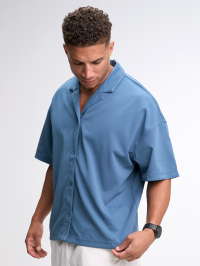 Men's Casual Versatile Letter Print Oversized Sports T-Shirt Button Down