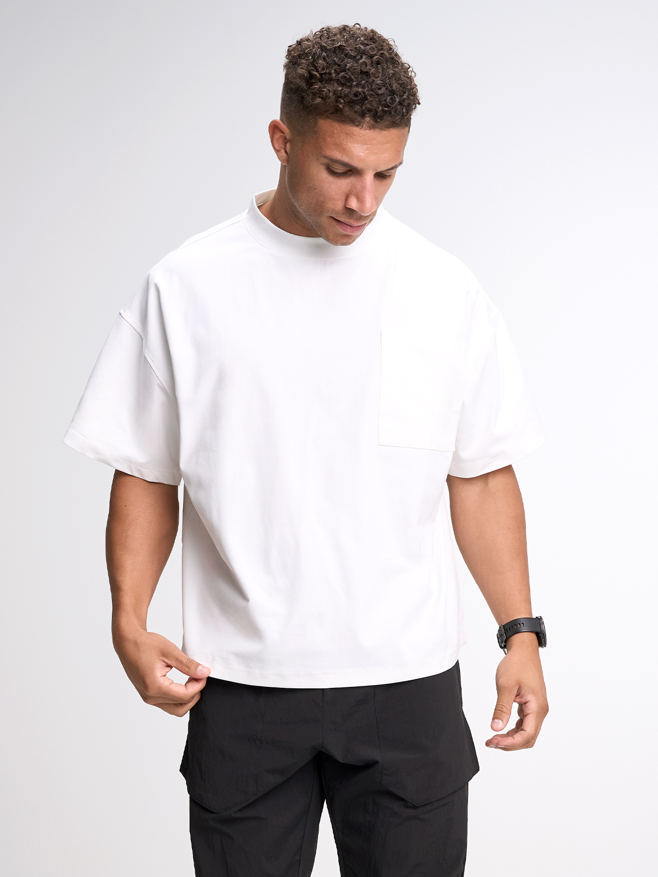 Men's Casual Versatile Letter Print Oversized Sports T-Shirt