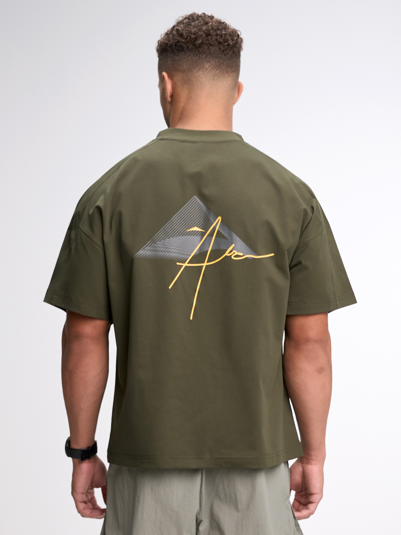 Men's Casual Versatile Letter Print Oversized Sports T-Shirt