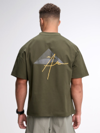 Men's Casual Versatile Letter Print Oversized Sports T-Shirt