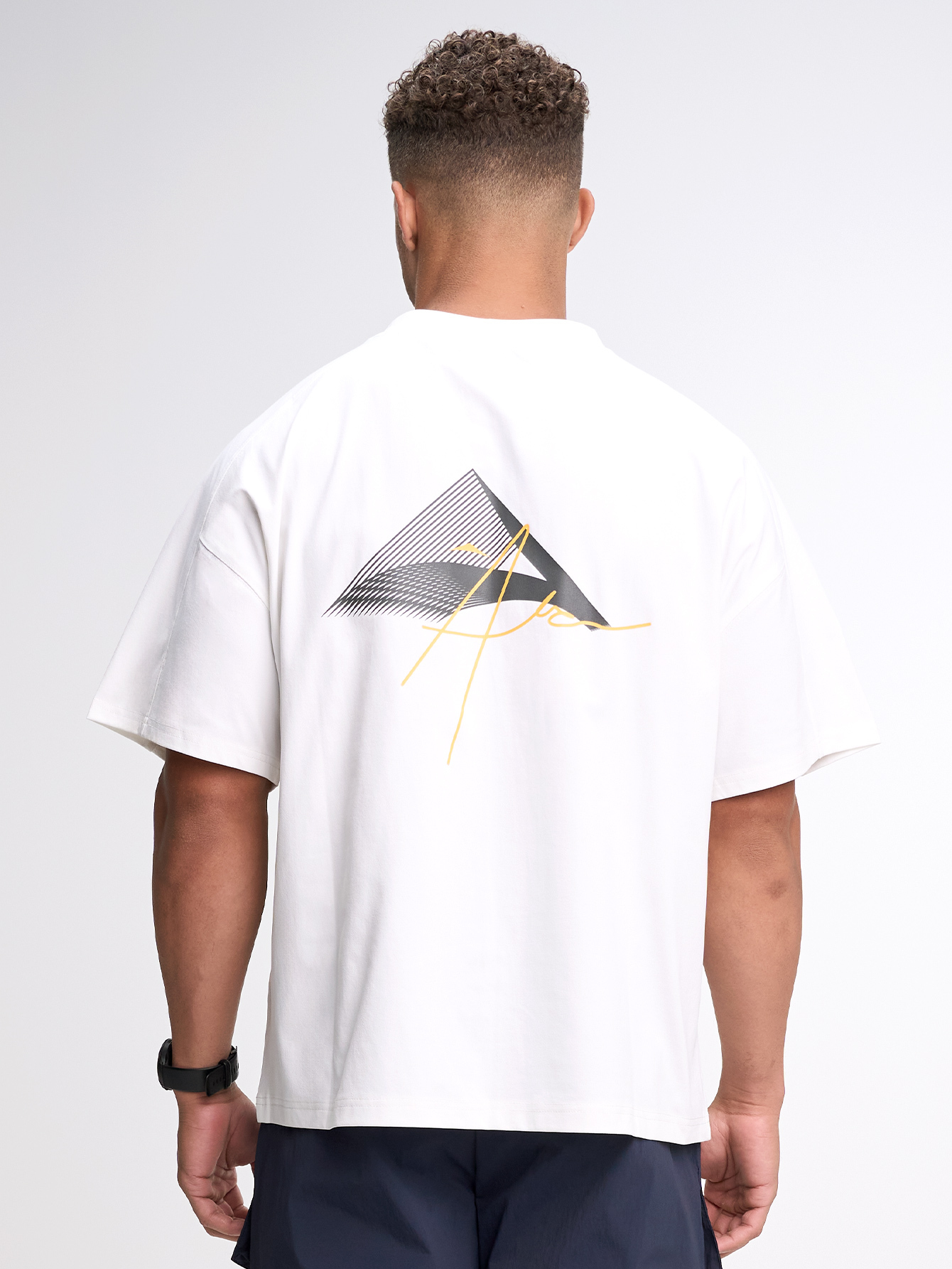 Men's Casual Versatile Letter Print Oversized Sports T-Shirt