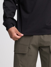 Men's Casual Solid Color Long Sleeve T-Shirt ARC-1103-BLK