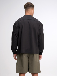 Men's Casual Solid Color Long Sleeve T-Shirt ARC-1103-BLK