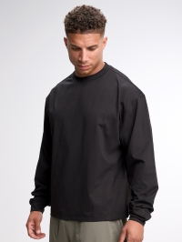 Men's Casual Solid Color Long Sleeve T-Shirt ARC-1104-BLK