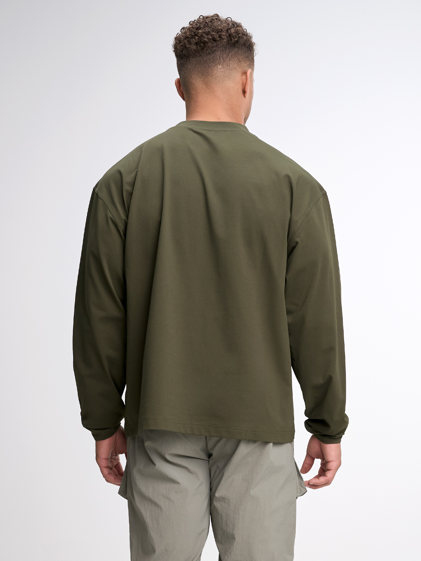 Men's Casual Solid Color Long Sleeve T-Shirt ARC-1104-RSN