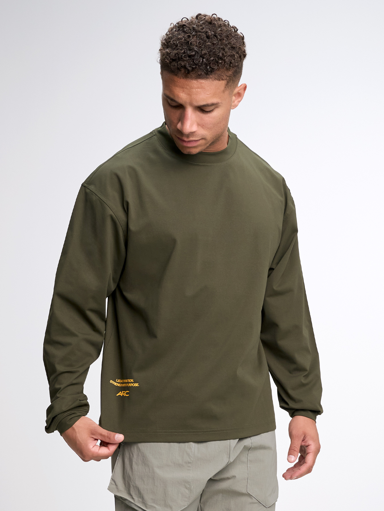 Men's Casual Solid Color Long Sleeve T-Shirt ARC-1104-RSN