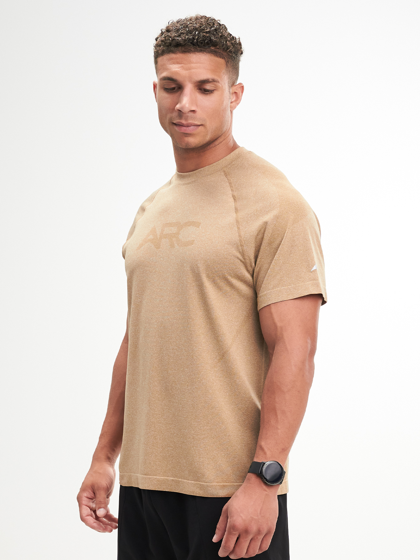 Men's Letter Print Raglan Short Sleeve Casual Fitness Workout T-Shirt