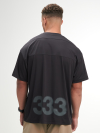 Letter Print Black Short Sleeve Sports T-Shirt