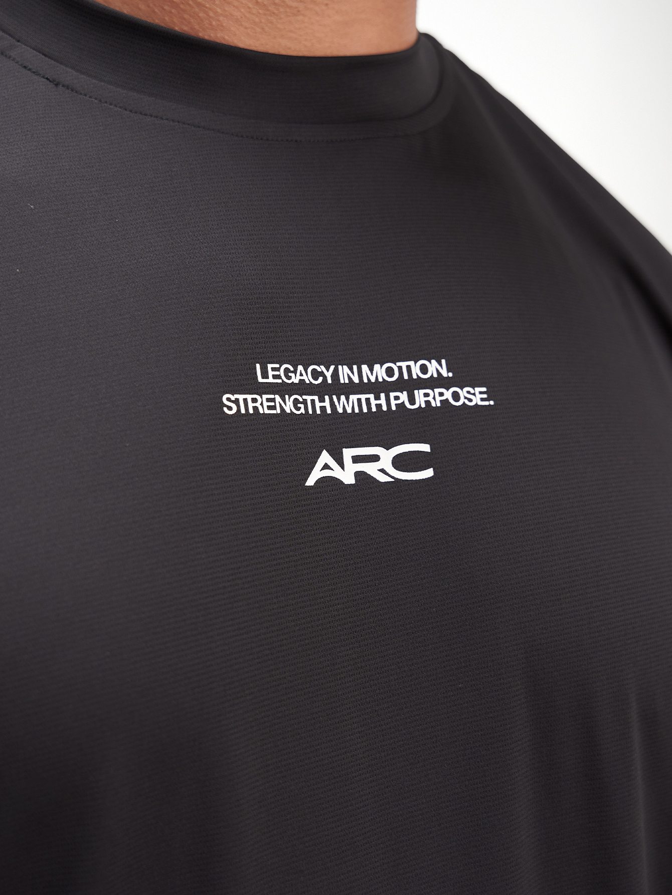 Letter Print Black Short Sleeve Sports T-Shirt