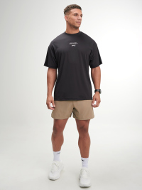 Letter Print Black Short Sleeve Sports T-Shirt