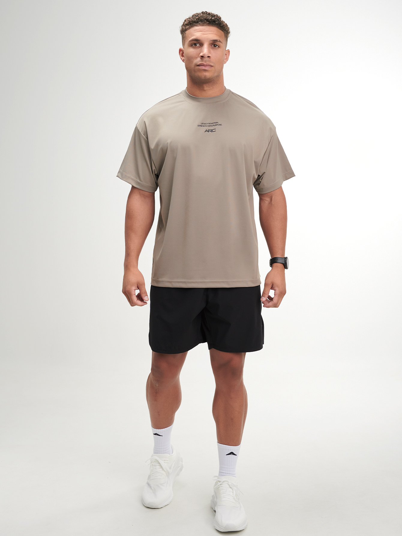 ARC Activewear Oversized T-Shirt Lightweight Breathable High Elastic Fitness Boyfriend Style Top Gym Outdoor Daily