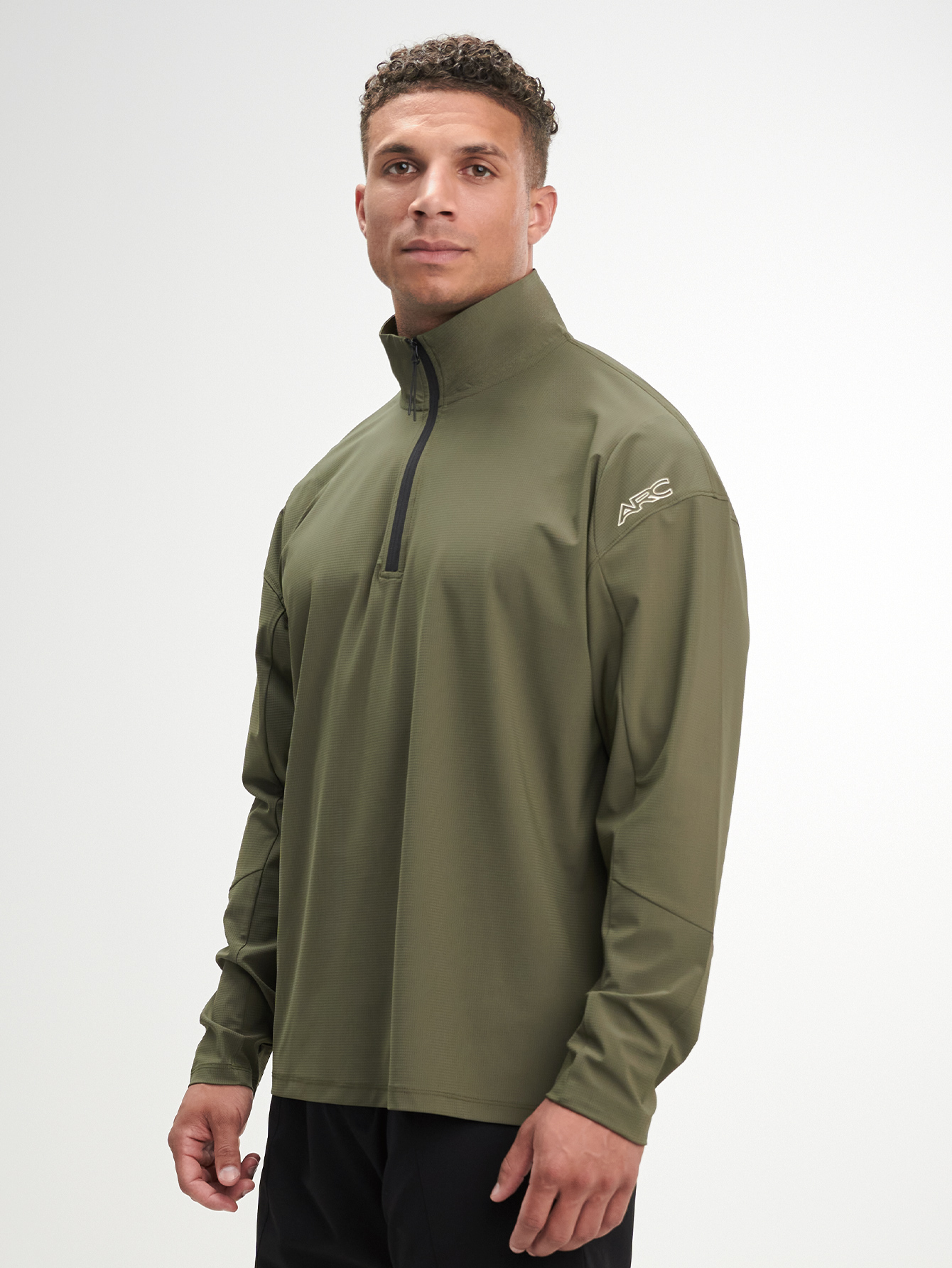 Men's Letter Print Zipper Placket Long Sleeve Outdoor T-Shirt