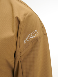 ARC1117-BRN-Men Letter Print Long Sleeve Outdoor T-Shirt