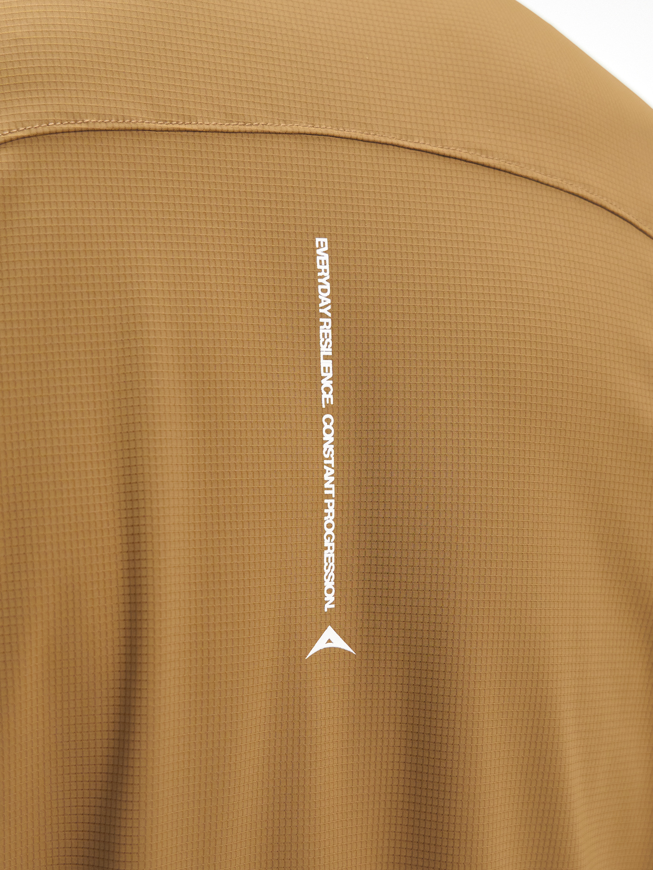 ARC1117-BRN-Men Letter Print Long Sleeve Outdoor T-Shirt