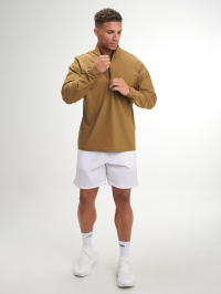 ARC1117-BRN-Men Letter Print Long Sleeve Outdoor T-Shirt